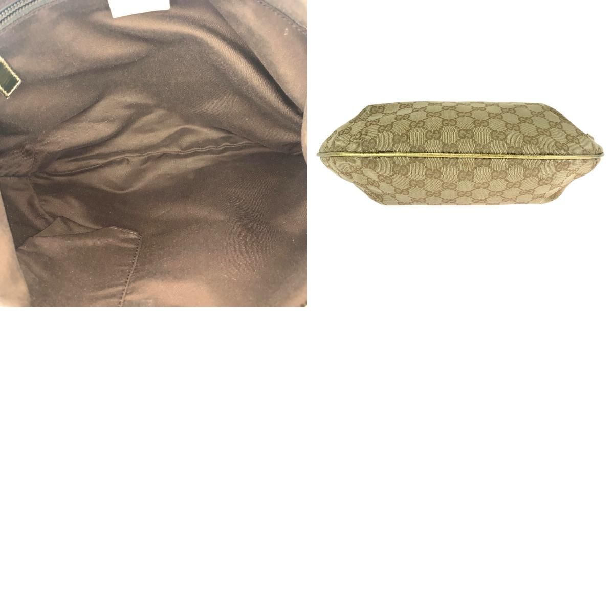 Gucci Beige Pink Gold GG Canvas Patent Shoulder Bag — view 9