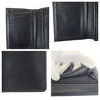 Chanel Vintage CC Logo Black Gold Caviar Leather Fold Wallet Compact — view 7
