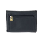 Chanel Vintage CC Logo Black Gold Caviar Leather Fold Wallet Compact — view 2