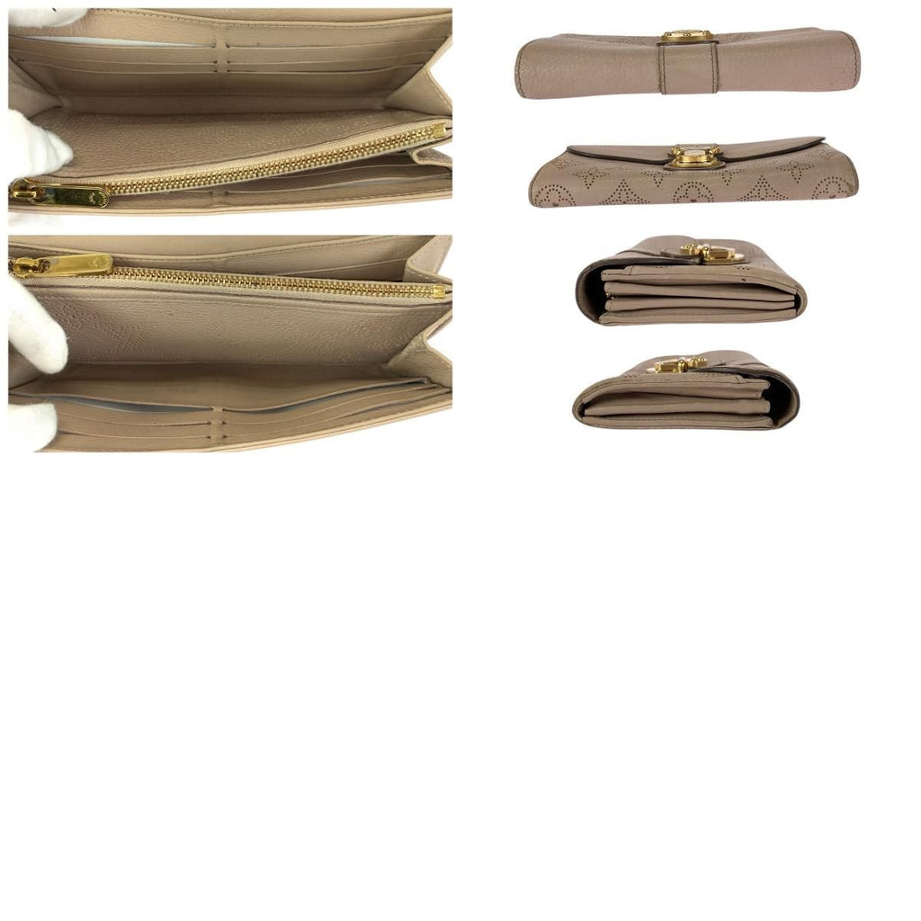 Louis Vuitton Monogram Mahina Portefeuille Iris Beige Gold Leather — view 9