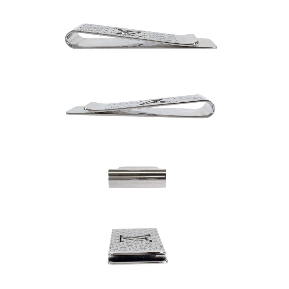 Louis Vuitton Bill Clip Silver Steel Money Shoulder Bag — view 6