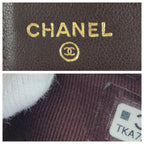 Chanel Quilted CC Logo Black Gold Lambskin Fold Wallet Compact — view 5