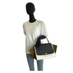 Celine Trapeze Black White Khaki Leather 2-Way Shoulder Bag — view 7