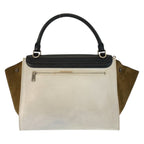 Celine Trapeze Black White Khaki Leather 2-Way Shoulder Bag — view 2
