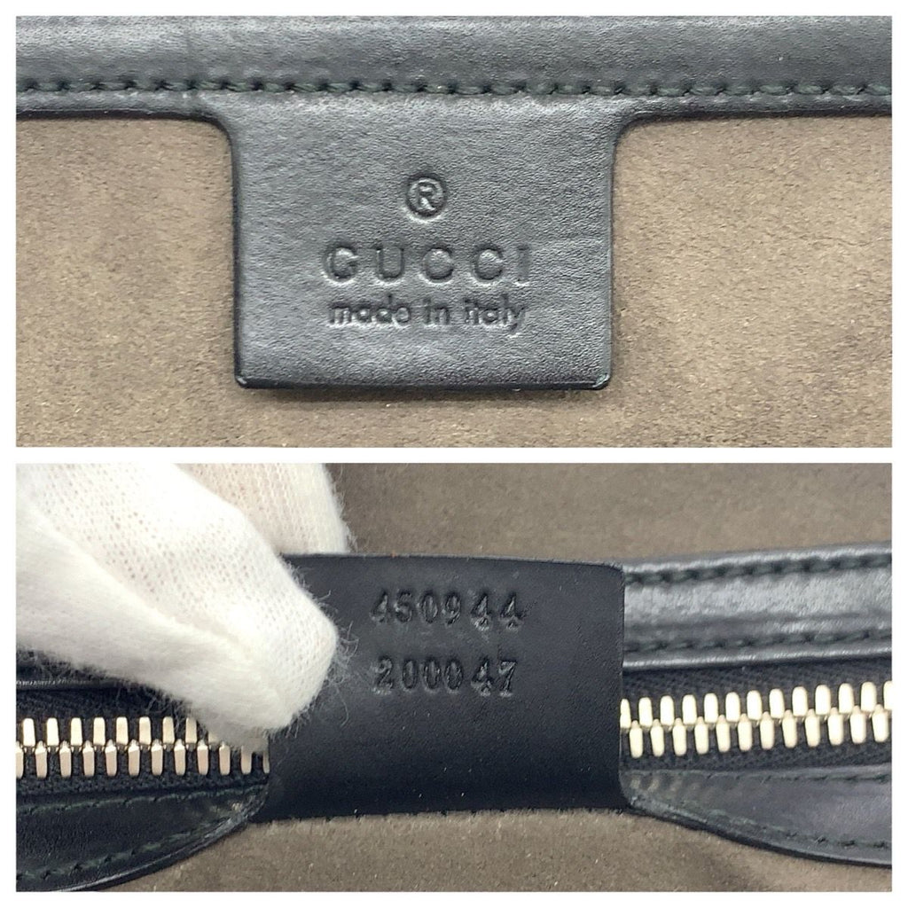Gucci 2-Way Beige Black Silver GG Supreme Canvas Leather — view 4