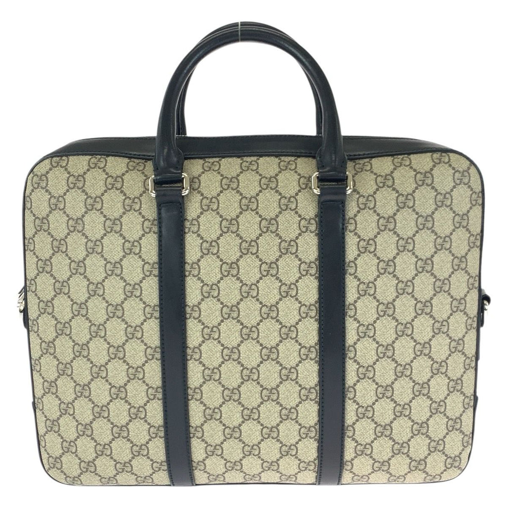Gucci 2-Way Beige Black Silver GG Supreme Canvas Leather — view 2
