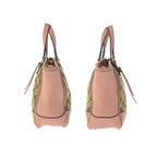 Gucci 2-Way Beige Pink Gold GG Canvas Leather Tote — view 8