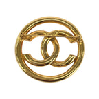 Chanel Vintage CC Logo Gold Plated Brooch 93 — view 2