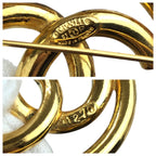 Chanel Vintage CC Logo Gold Plated Brooch 93 — view 3