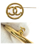 Chanel Vintage CC Logo Gold Plated Brooch 93 — view 5