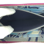 Hermes Azap Long Silk in Rose Tyrian Pink Silver Veau Round Coin Purse — view 8