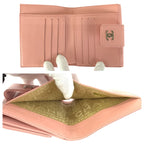 Chanel Vintage Icon Choco Bar CC Logo Pink Silver Lambskin Folding — view 7