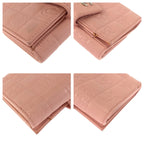 Chanel Vintage Icon Choco Bar CC Logo Pink Silver Lambskin Folding — view 4