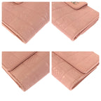 Chanel Vintage Icon Choco Bar CC Logo Pink Silver Lambskin Folding — view 3