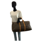 Louis Vuitton Monogram Keepall 55 Brown Gold Boston Bag — view 6