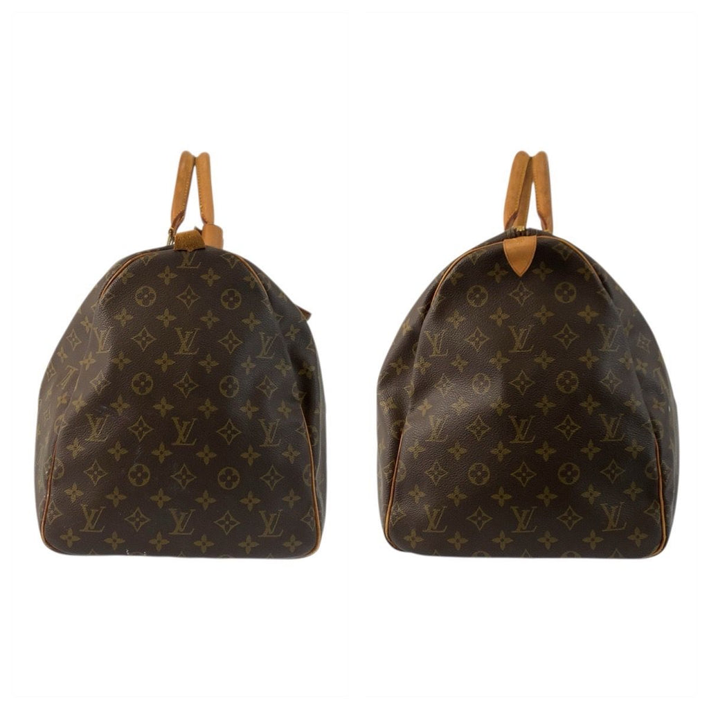 Louis Vuitton Monogram Keepall 55 Brown Gold Boston Bag — view 7