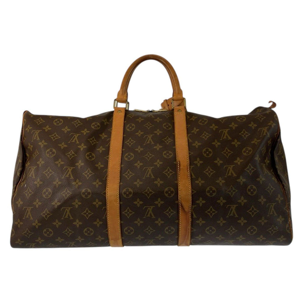 Louis Vuitton Monogram Keepall 55 Brown Gold Boston Bag — view 2