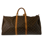 Louis Vuitton Monogram Keepall 55 Brown Gold Boston Bag — view 2