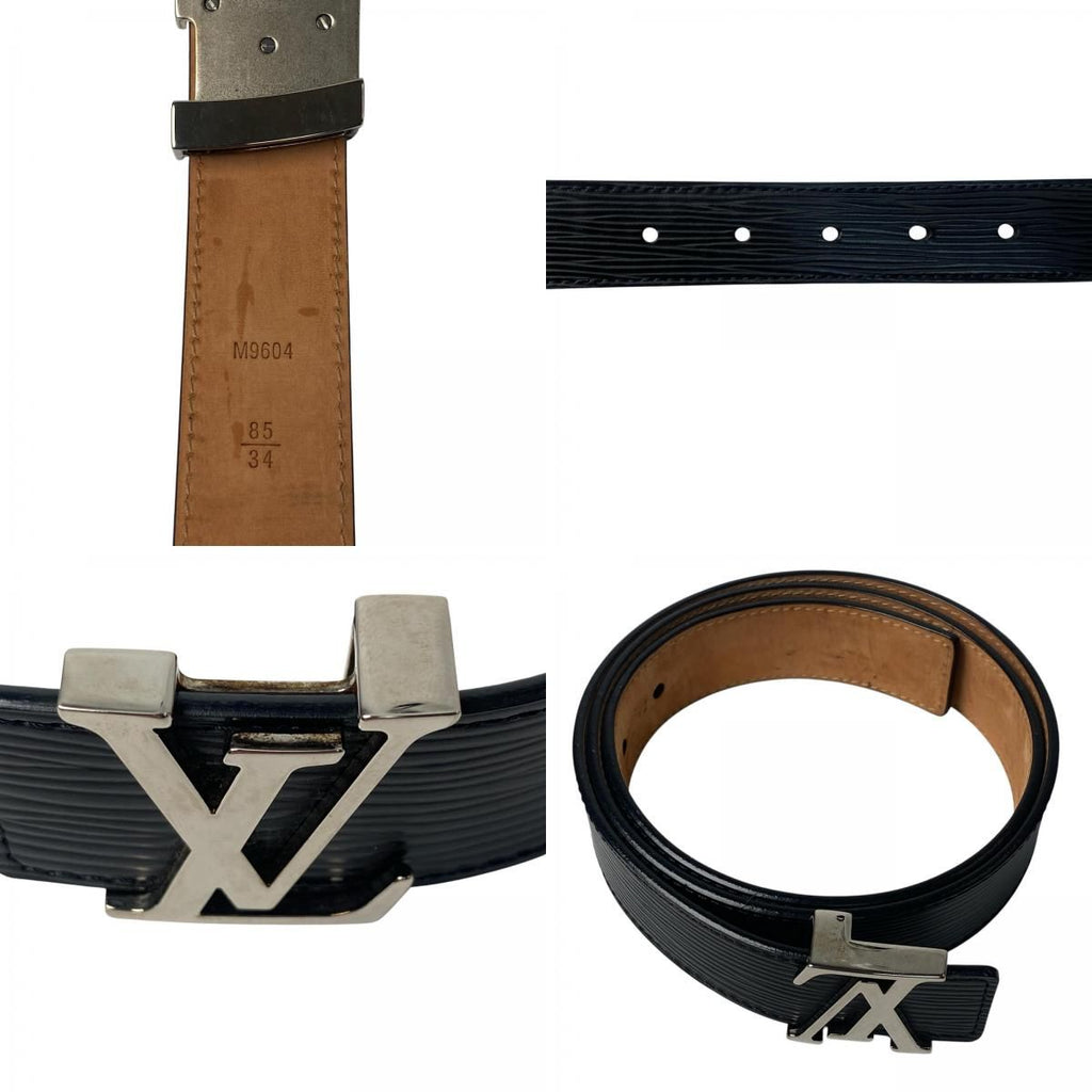 Louis Vuitton Belt Ceinture Leather Black Brown — view 9