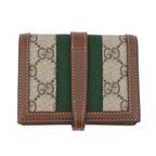 Gucci Bifold Wallet Jackie Card Case GG Supreme Leather Beige Brown — view 3