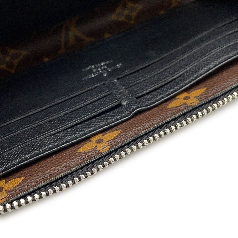 Louis Vuitton Wallet Monogram Macassar Zippy Dragonne Noir Black — view 5