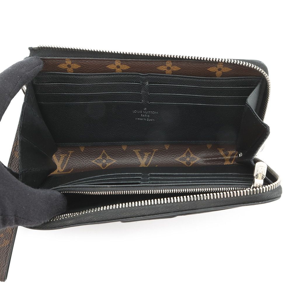 Louis Vuitton Wallet Monogram Macassar Zippy Dragonne Noir Black — view 4