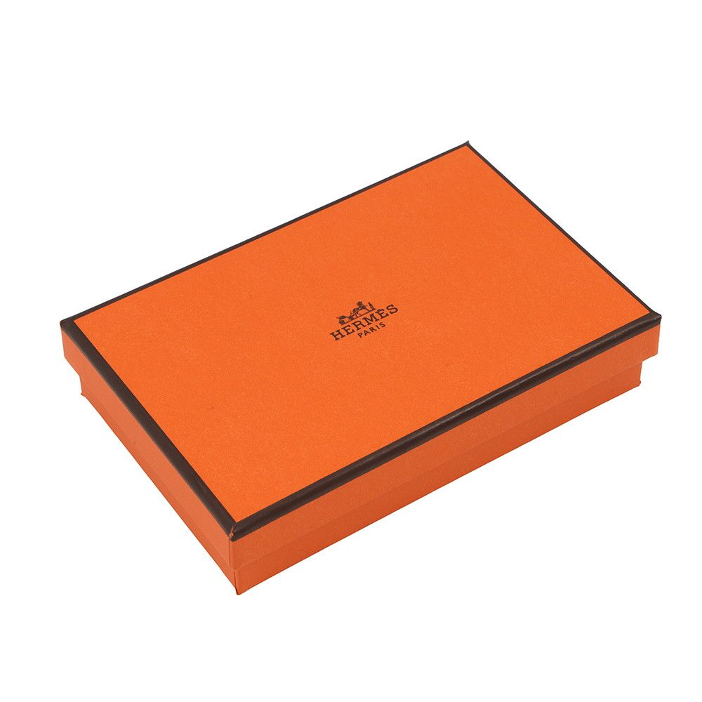 Hermes Card Case Calvi Duo Dune Epsom Business Holder — view 7
