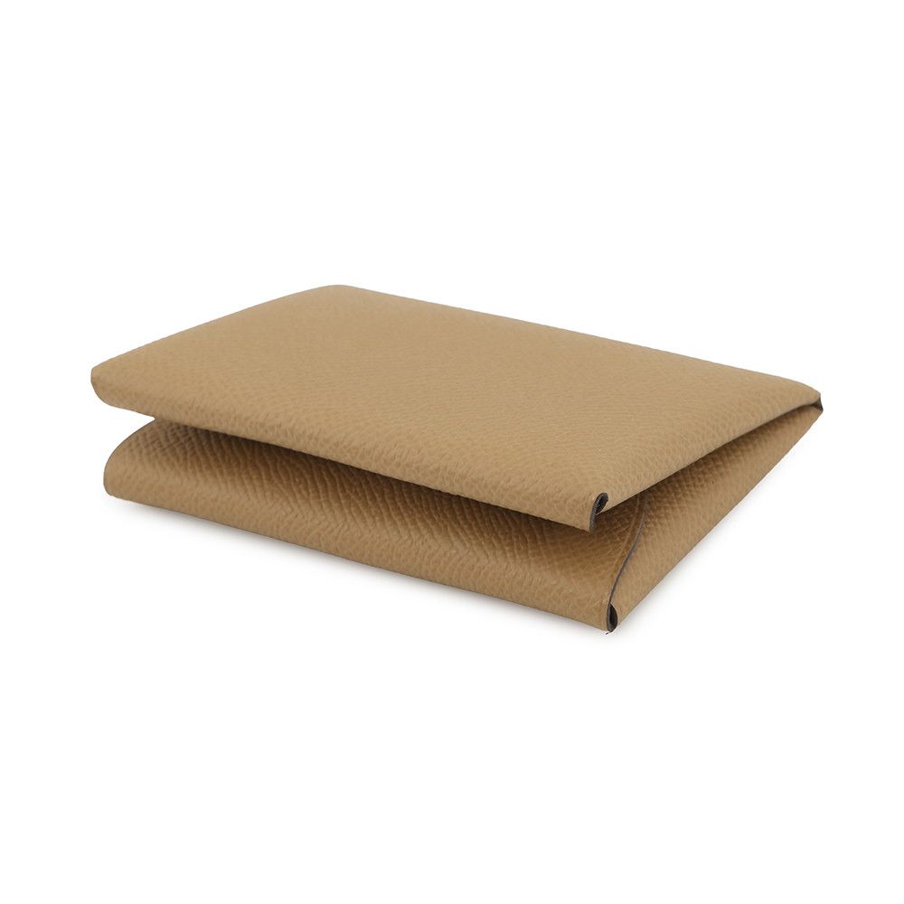 Hermes Card Case Calvi Duo Dune Epsom Business Holder — view 2