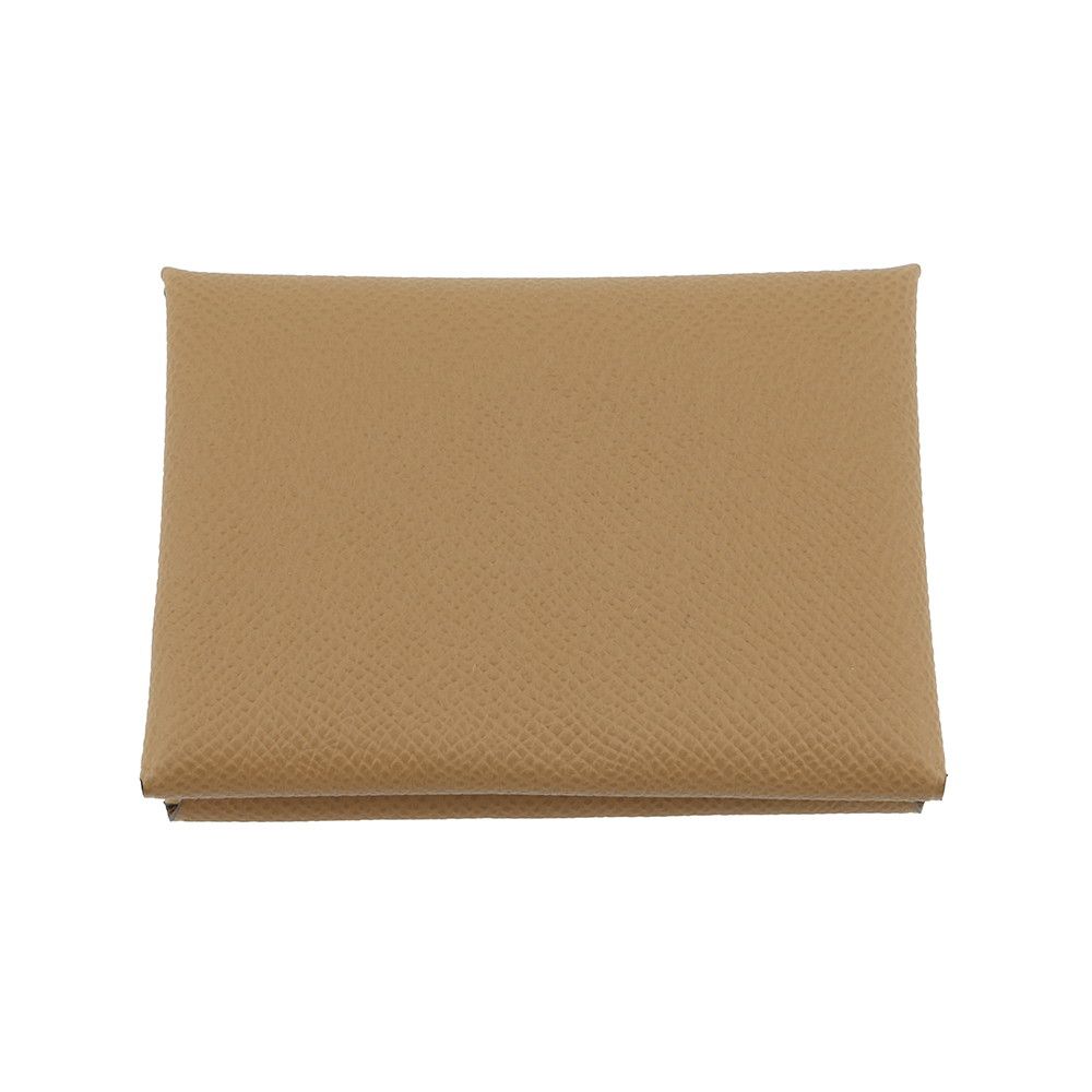 Hermes Card Case Calvi Duo Dune Epsom Business Holder — view 3