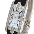 Harry Winston Avenue-c Mini Watch 18K White Gold Leather Shell — view 3