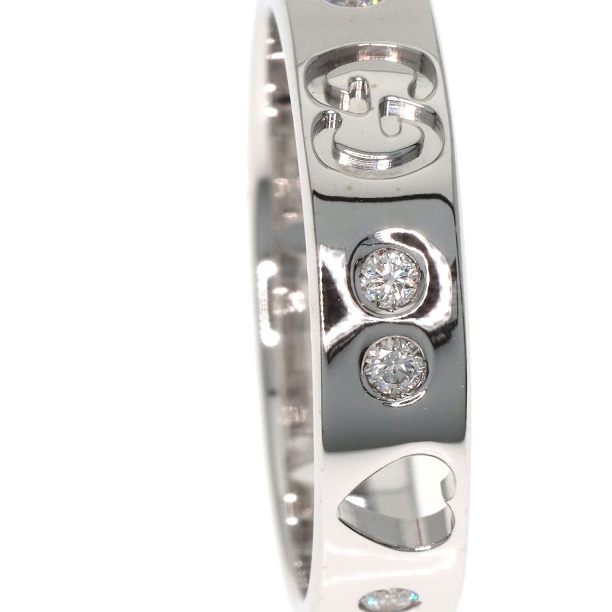 Gucci Icon Amor Diamond Ring 18K White Gold — view 8