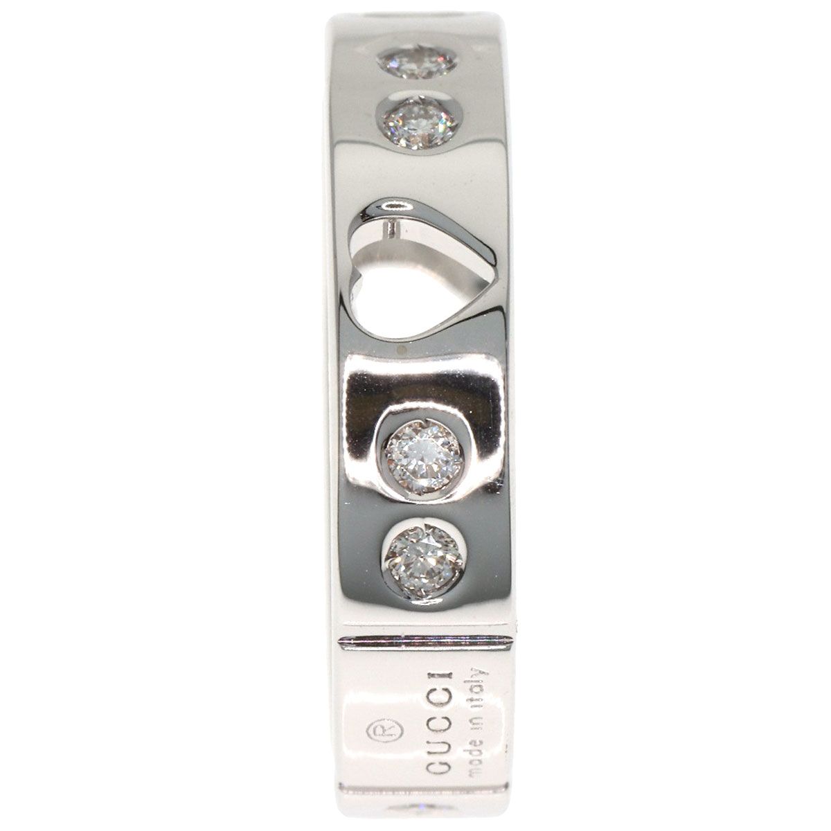 Gucci Icon Amor Diamond Ring 18K White Gold — view 9