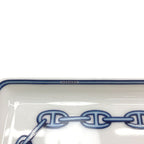 Hermes Chaine D'ancre Square Plate Pottery Shoulder Bag White Blue — view 5