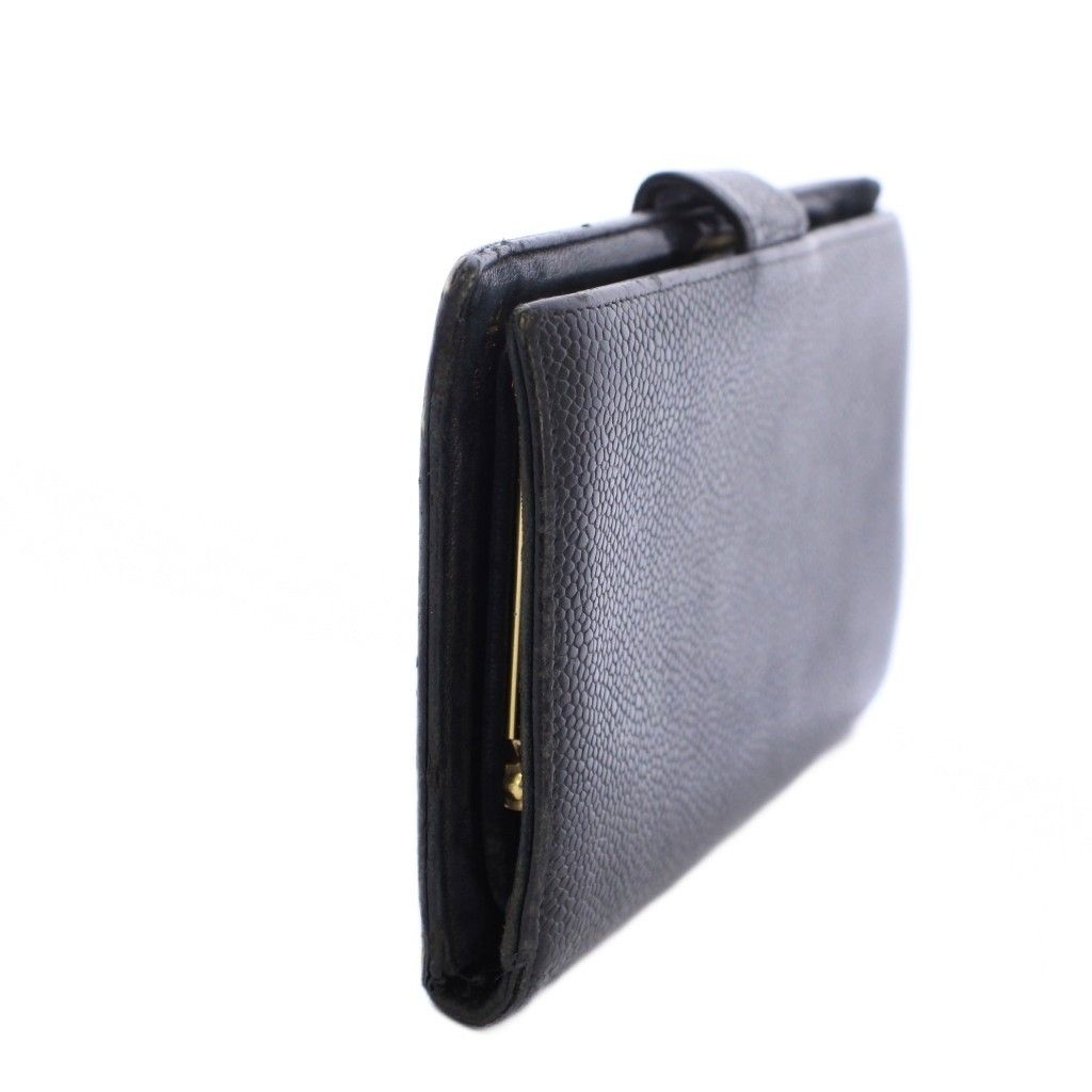 Chanel Timeless Classic Wallet Bifold Coin Purse Caviar Leather CC Logo — view 2