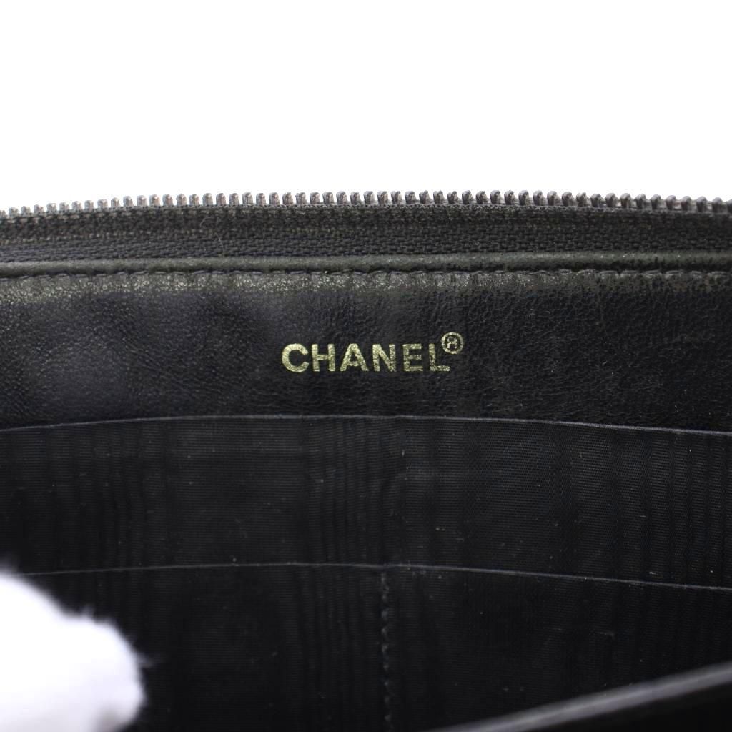 Chanel Wallet Coin Purse Zip Around Caviar Leather CC Logo — view 5