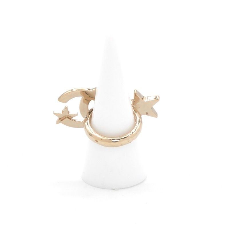 Chanel Ring Gold CC Logo Star — view 9
