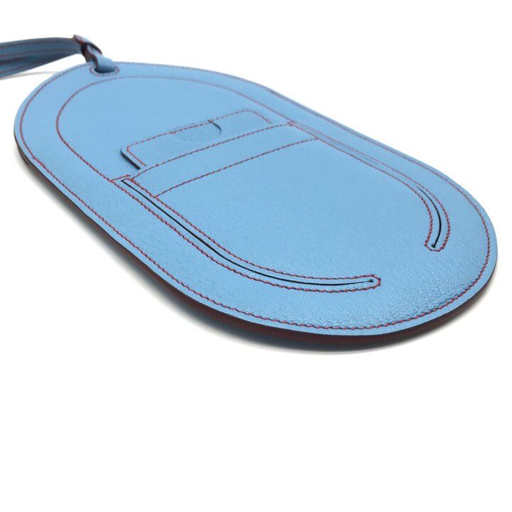 Hermes Pochette Insalm Leather Mini Smartphone Shoulder Bag Blue Purse — view 4