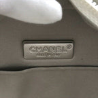 Chanel CC Logo Chain Shoulder Bag Crossbody White Silver — view 8