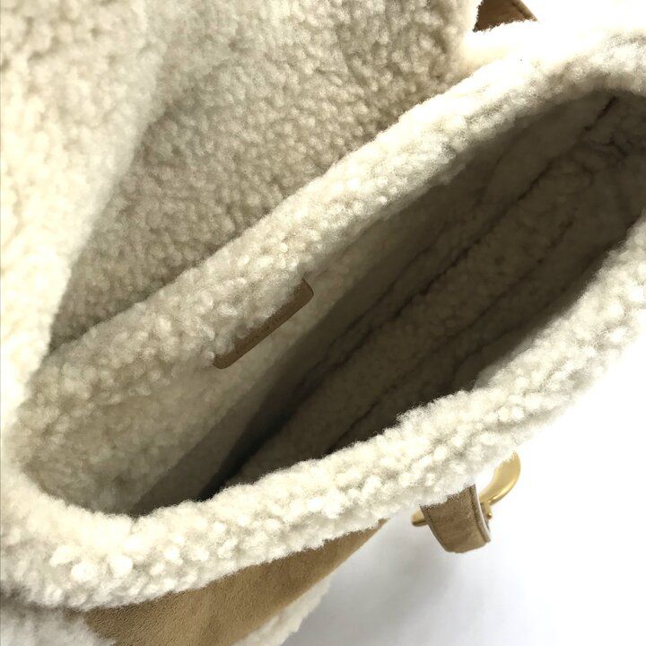 Dior Saddle Mouton Shoulder Bag Beige — view 8