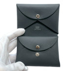 Hermes Calvi Duo Ardoise Gray Epsom Card Case — view 6