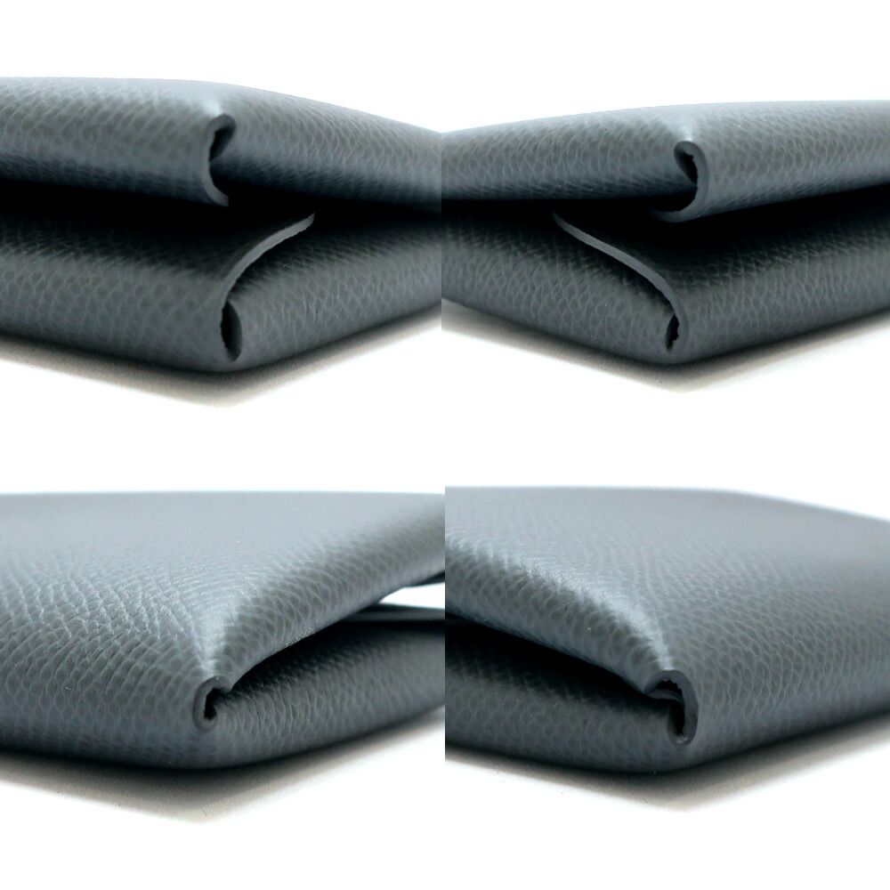Hermes Calvi Duo Ardoise Gray Epsom Card Case — view 5