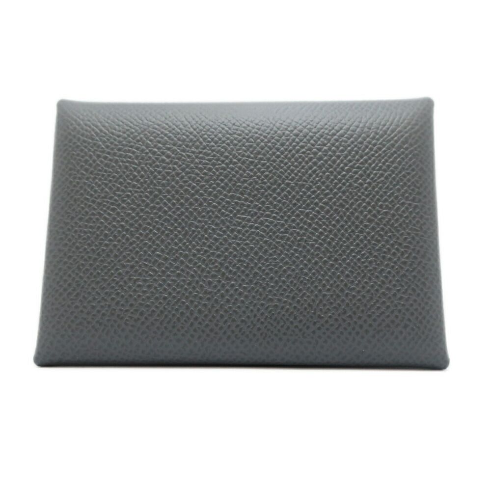 Hermes Calvi Duo Ardoise Gray Epsom Card Case — view 2