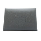 Hermes Calvi Duo Ardoise Gray Epsom Card Case — view 2