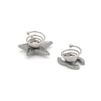 Chanel Hair Silver CC Logo Rhinestone Star Clip Set of 2 — view 3