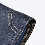 Chanel CC Logo Round Wallet Blue Denim Leather Gold — view 7