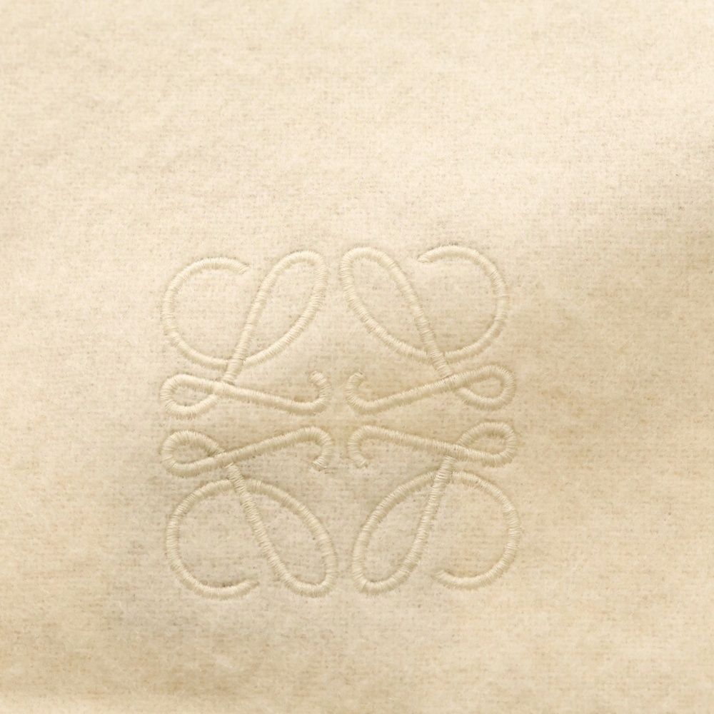 Loewe Anagram Scarf Ivory Beige Wool Cashmere — view 2