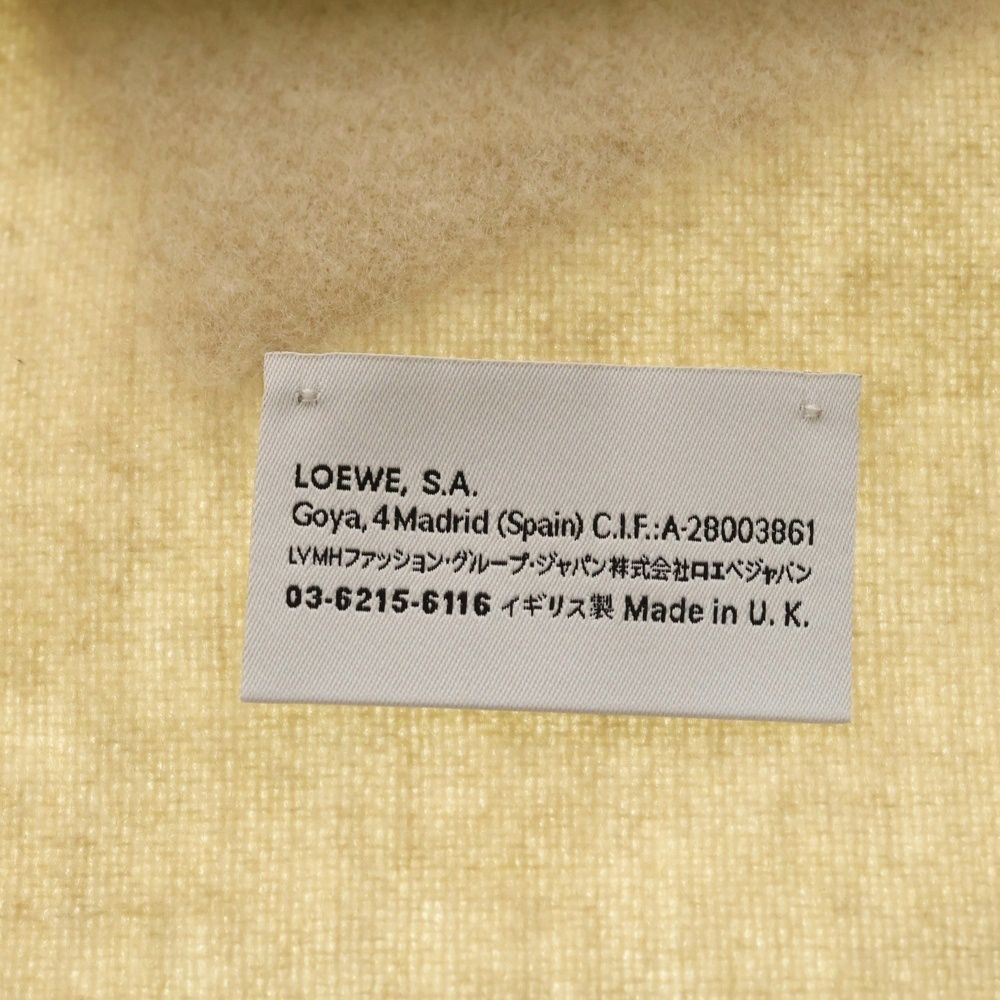 Loewe Anagram Scarf Ivory Beige Wool Cashmere — view 4