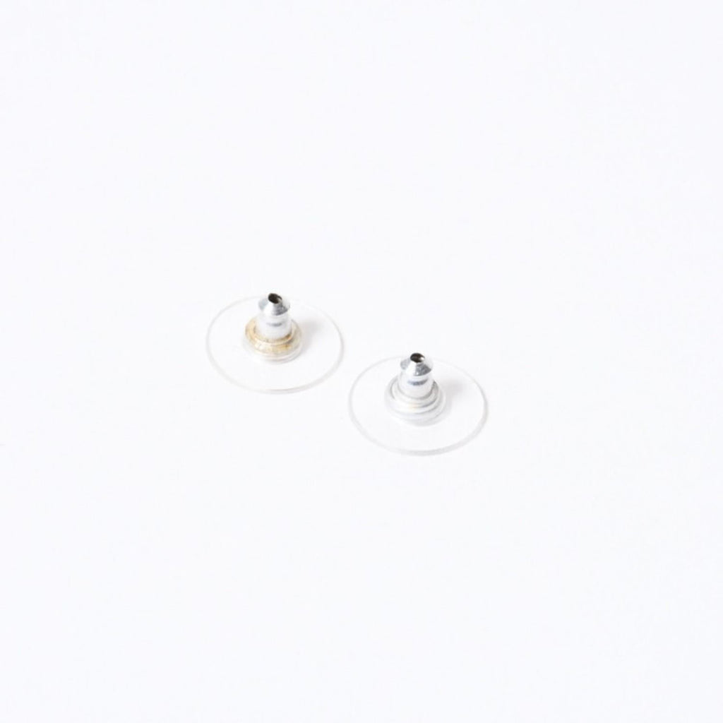 Chanel CC Logo Earrings 05 Acrylic Rhinestone Black Clear Silver — view 8