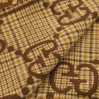 Gucci Check GG Wool Scarf Brown — view 5