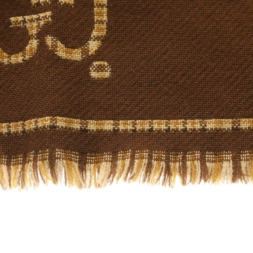 Gucci Check GG Wool Scarf Brown — view 3